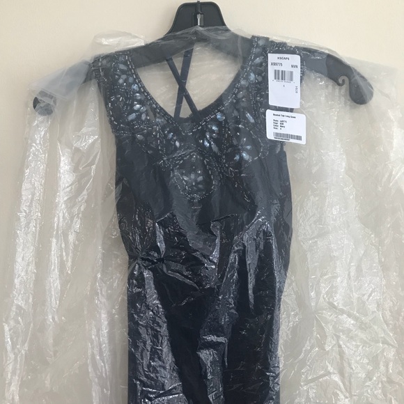 NWT Xscape Embellished Beaded Navy Gown Dress 4 - Picture 2 of 8